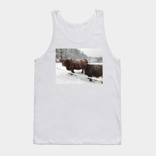 Scottish Highland Cattle Cow and Calf 1599 Tank Top